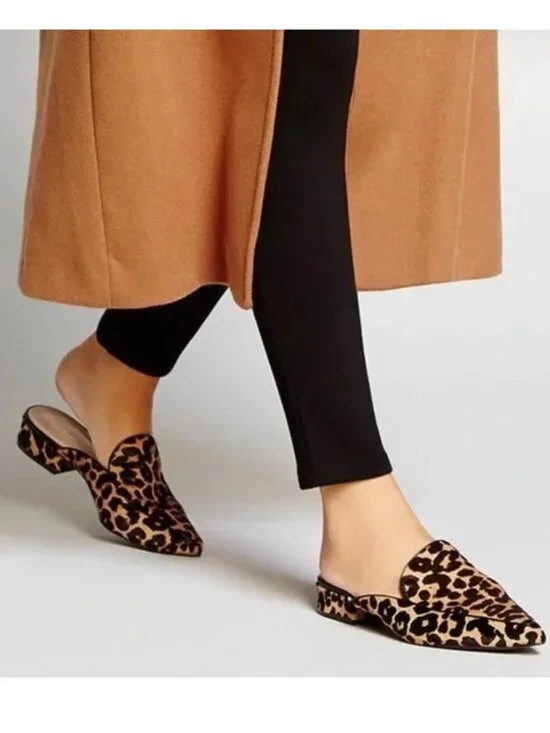 Cole Haan Calf Hair Piper Loafer Mules in Leopard Print Size 8 - Picture 1 of 12